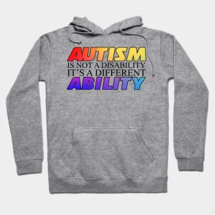 Autism Is Not A Disability White Version Hoodie